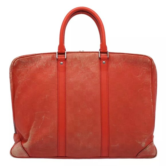 LOUIS VUITTON Damier Infini Porte Documents Voyage Bag Orange M56004 Auth 55372 - Picture 2 of 16